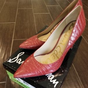 Sam Edelman Hazel heels sz 10 red croc